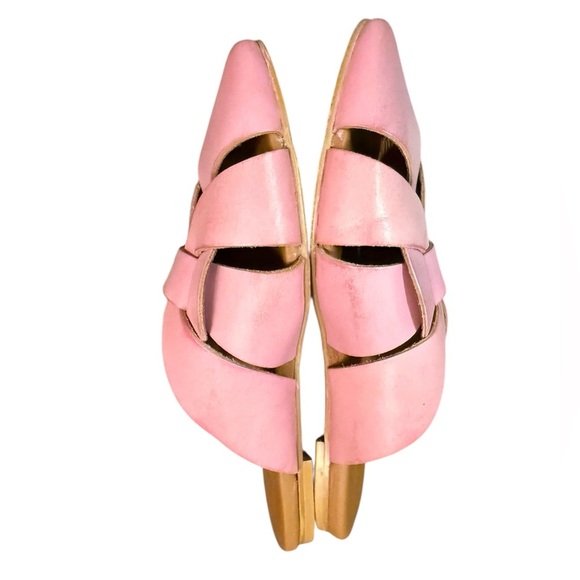 Pilcro Twisted Leather Slide/ Mule Size 38/ US 8 in Pink - Picture 5 of 9